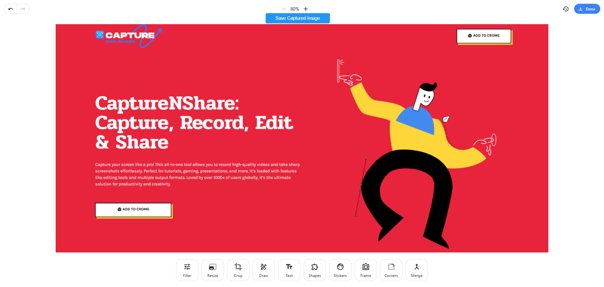 CaptureNShare Editor